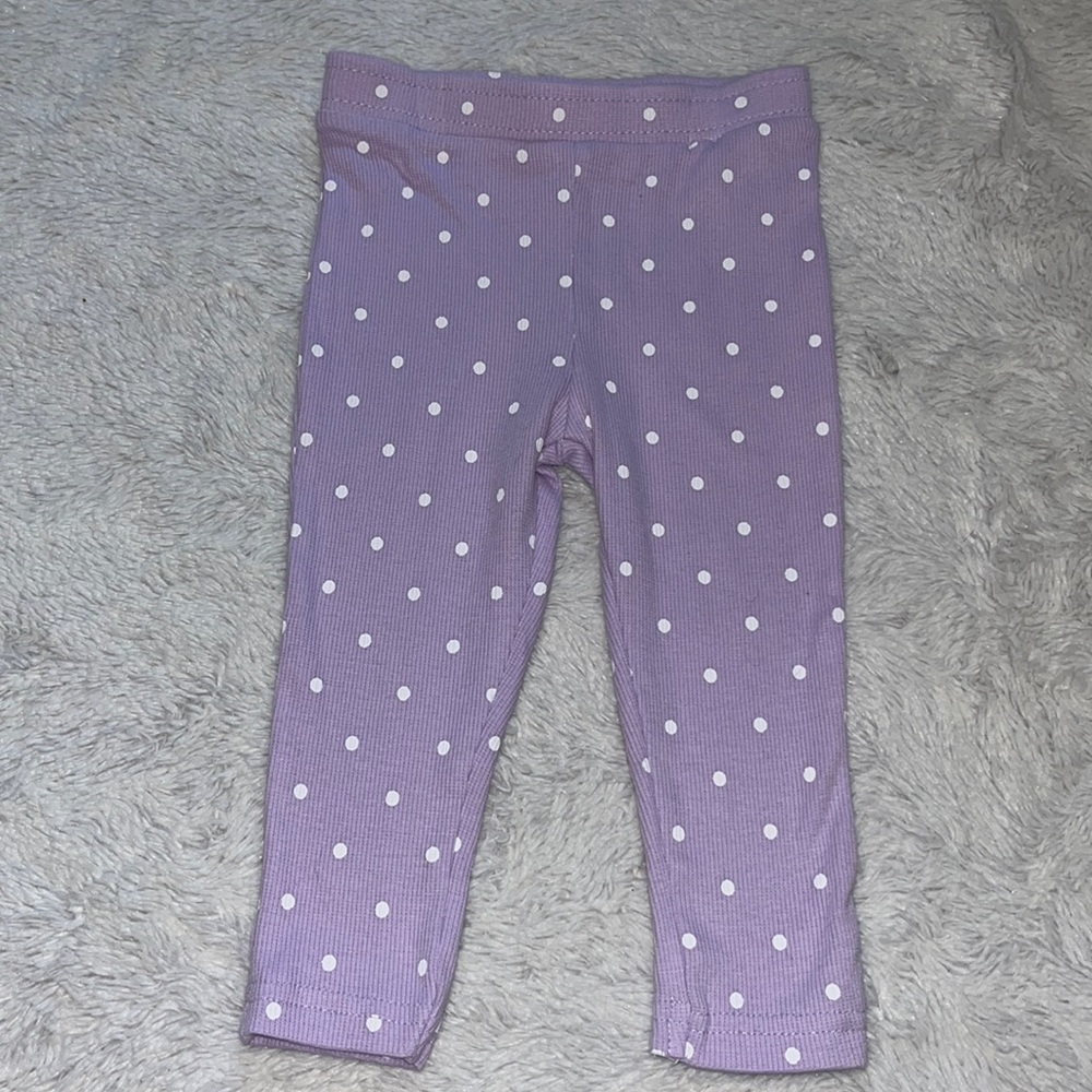 (3 for $10) George purple polkadot leggings